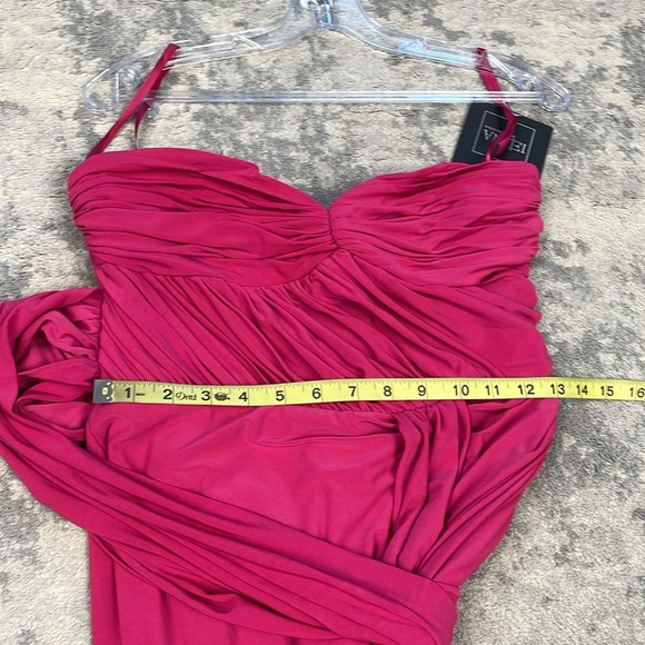 NWT Ieena Mac Duggal 11565 Strapless Sweetheart Neckline Ruched Dress Mini Sz 4 - Picture 11 of 14